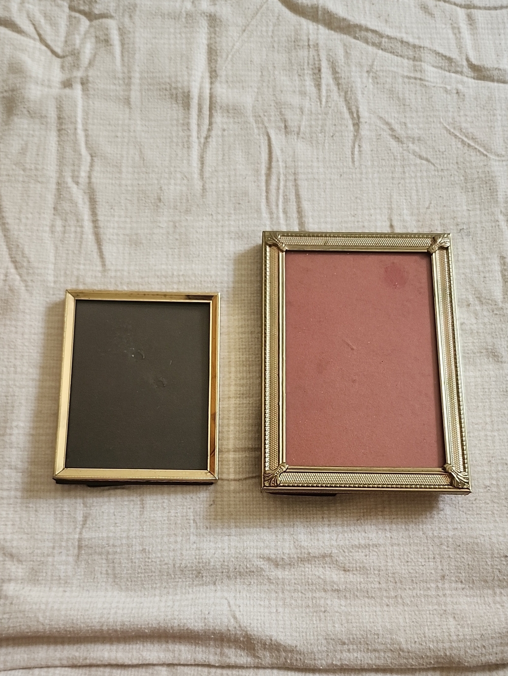 Vintage Brass Mini Photo Frames